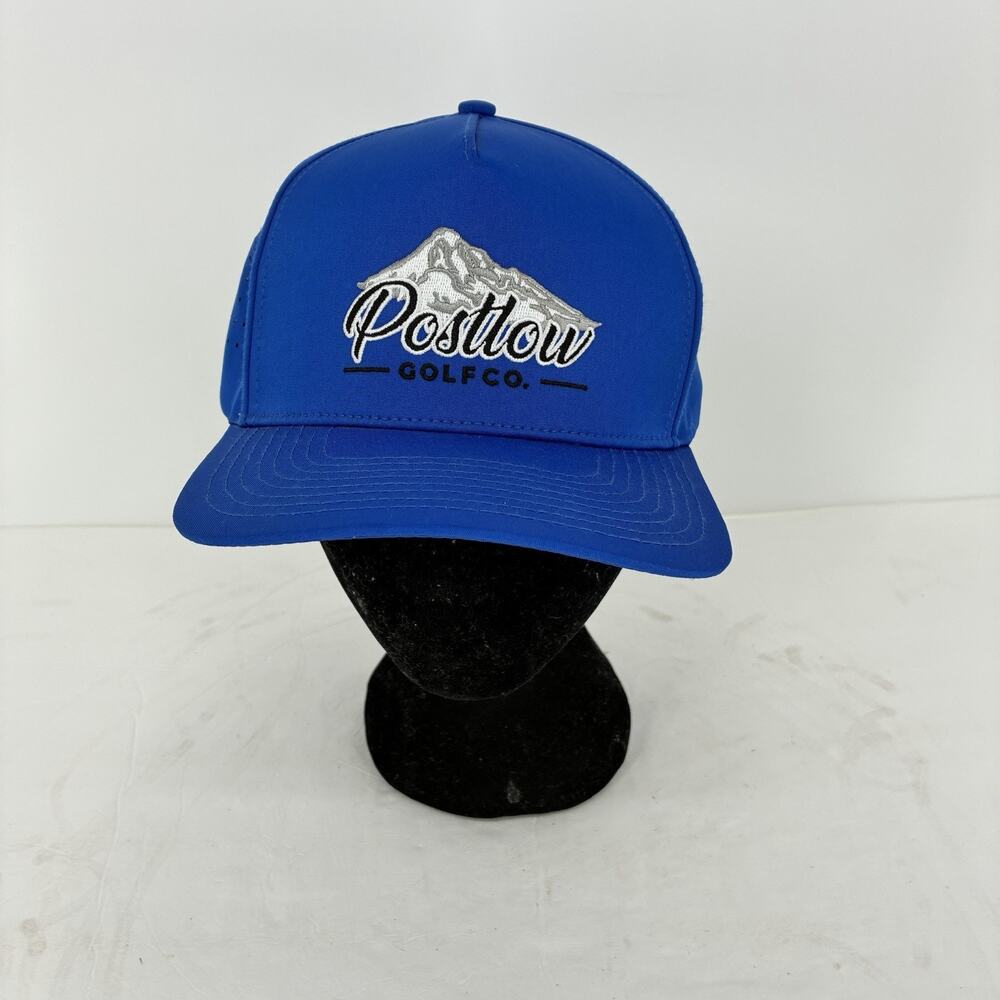Postlow Golf Co. Royal Blue Mountain Hat Cap Adjustable Back